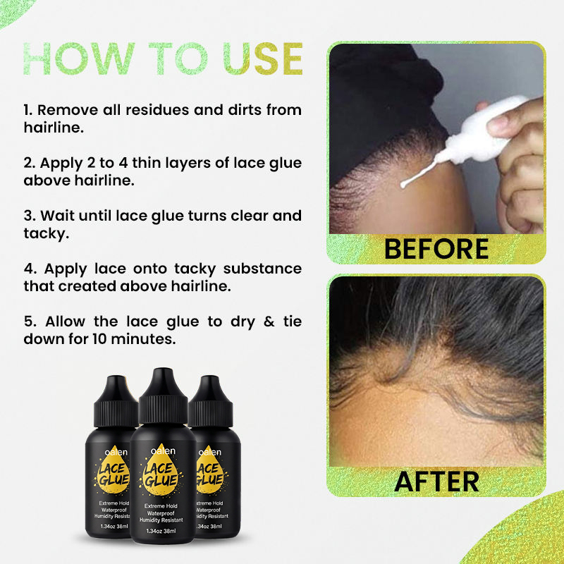 Private Label Wig Glue Black Lace Adhesive for Lace Front Wigs Waterproof Strong Hold for Invisible Hair Bonding,MY SHOP