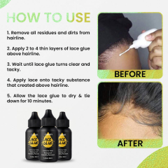Private Label Wig Glue Black Lace Adhesive for Lace Front Wigs Waterproof Strong Hold for Invisible Hair Bonding,MY SHOP