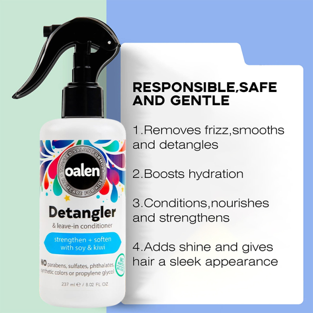 Private Label Detangler Leave-In Conditioner Spray Weightless Mist for Silky Tangle-Free Hair with Frizz Control Heat Protection,MY SHOP