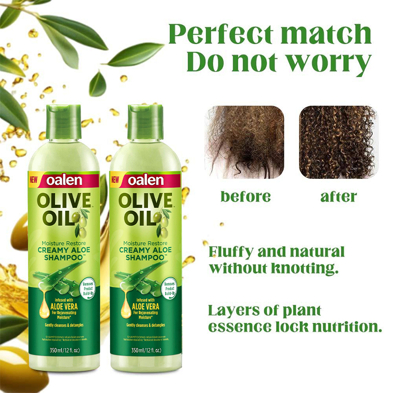 Private Label Moisture Restore Creamy Aloe Shampoo Hydrating  Wash for Dry Hair Soothing Scalp Care Silky Shine,MY SHOP
