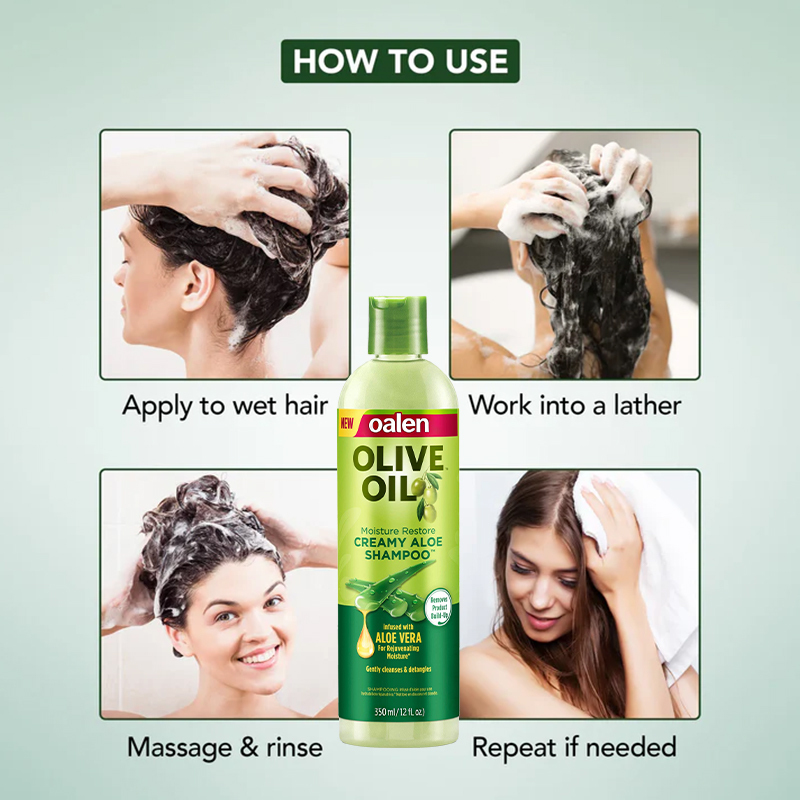 Private Label Moisture Restore Creamy Aloe Shampoo Hydrating  Wash for Dry Hair Soothing Scalp Care Silky Shine,MY SHOP
