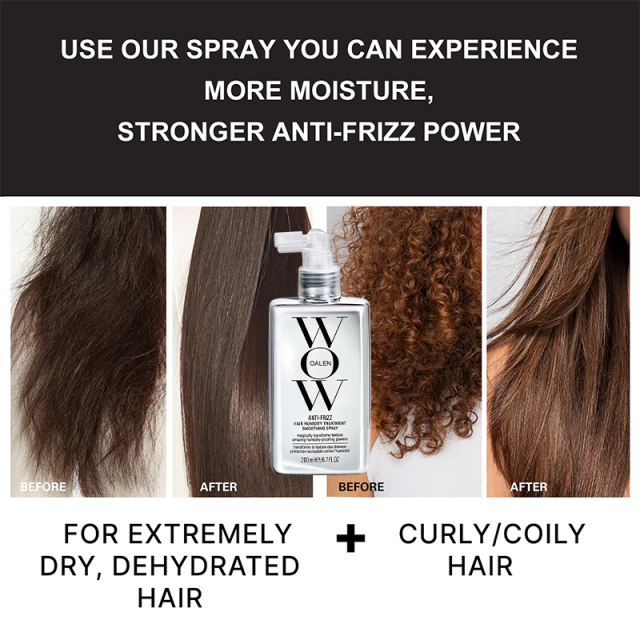 Private Label Anti-Frizz Humidity Block Spray Heat Protectant Smoothing Treatment  Frizz Control  Shine Spray for All Hair Types,oalen cosmetics