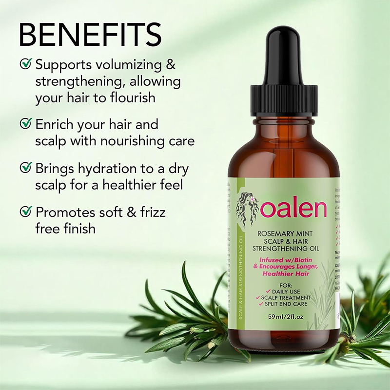 Private Label Rosemary Mint Scalp Hair Strengthening Oil Natural Organic Treatment for Hair Growth Thinning Hair Dry Scalp Split Ends,MY SHOP