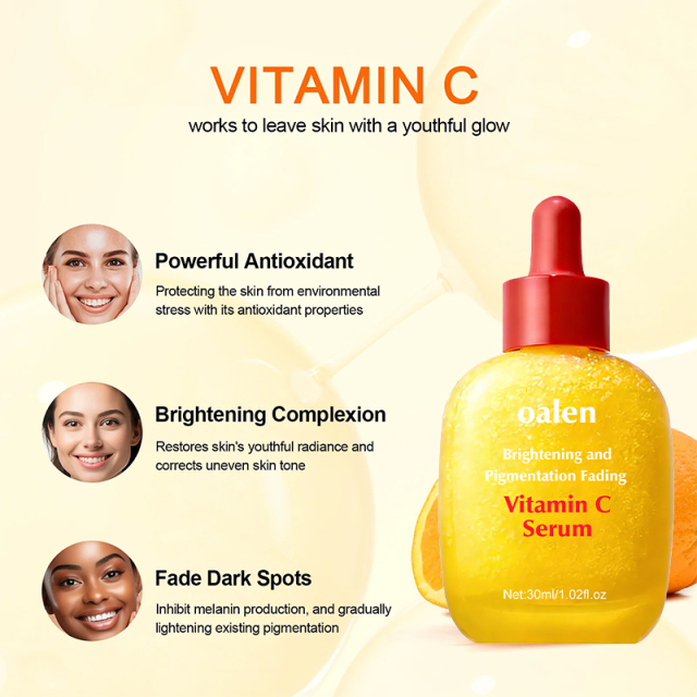 Luxfume Vitamin C Serum for Face Anti Aging Wrinkle Facial Serum Skin Brightening Serum for Dark Spots Fine Lines Dull Skin,oalen cosmetics