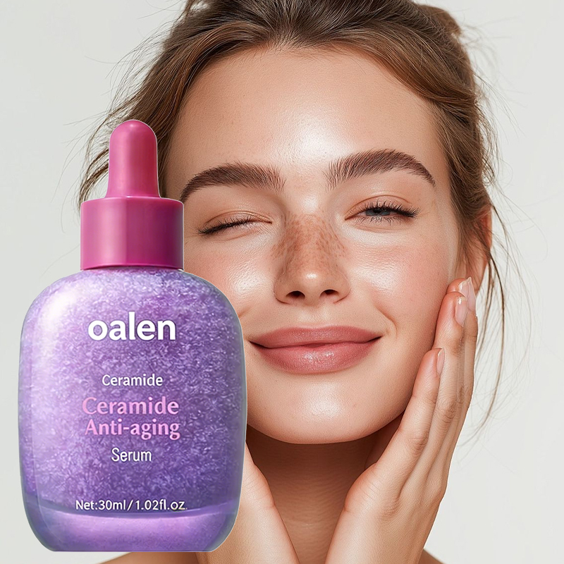 Private Label Ceramide Shot Ampoule Anti Aging and Hydrating Serum for Deep Moisturization for Dry Rough Skin to Reduce Wrinkles,oalen cosmetics