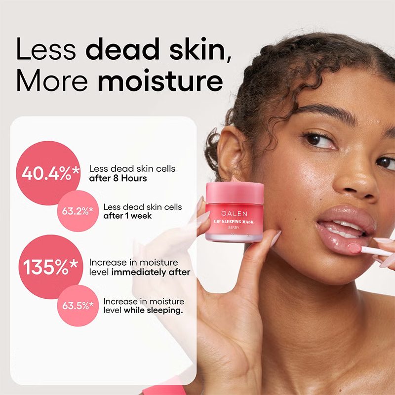 Private Label Lip Sleeping Mask Nourish Hydrate Vitamin C Antioxidants Flaky Dry Lips,oalen cosmetics