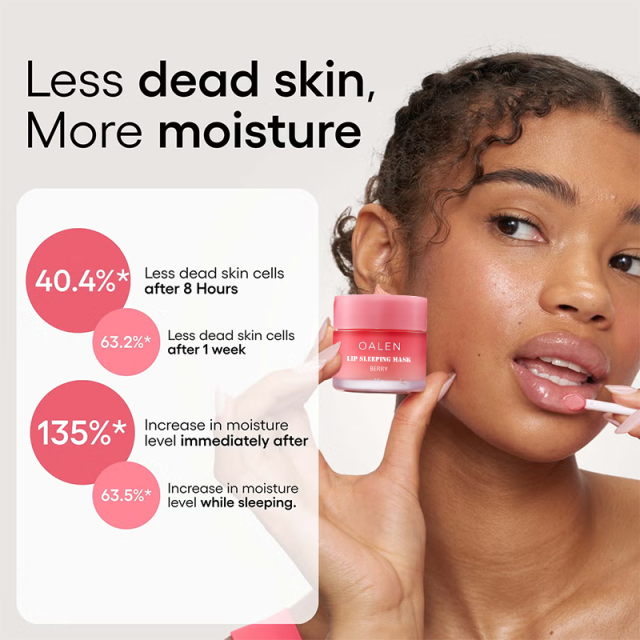 Private Label Lip Sleeping Mask Nourish Hydrate Vitamin C Antioxidants Flaky Dry Lips,oalen cosmetics