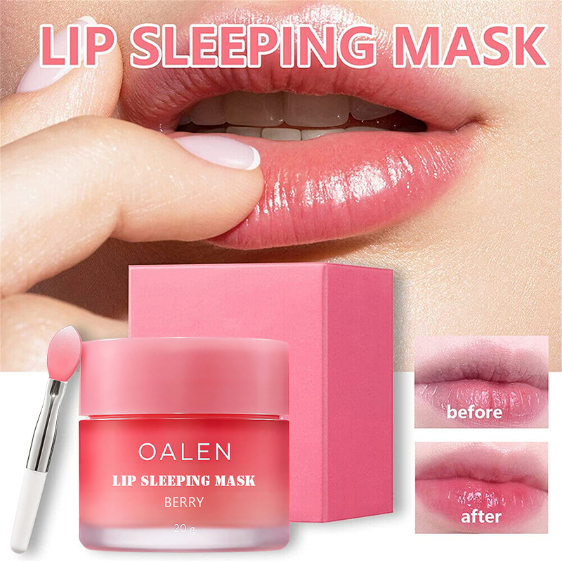 Private Label Lip Sleeping Mask Nourish Hydrate Vitamin C Antioxidants Flaky Dry Lips,oalen cosmetics