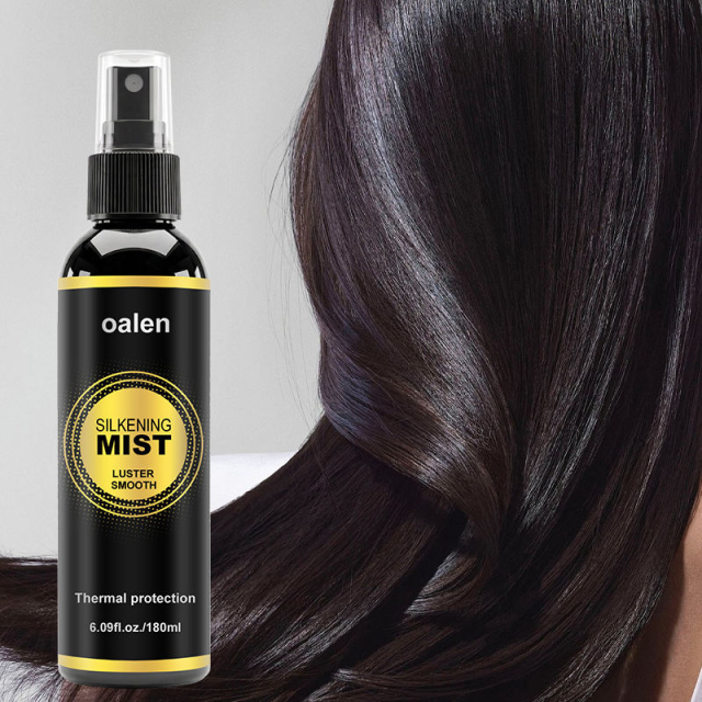 Private Label 180mL Big Luxfume Silkening Spray Smoothing Dry Damaged Hair Treatment Heat Protect Anti Frizz Silk Keratin,MY SHOP