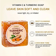 Oalen Turmeric Soap Bathing Kojic Acid Dark Spot Remover Soap with Vitamin c for Smooth Soft Skin Daily Use,oalen cosmetics