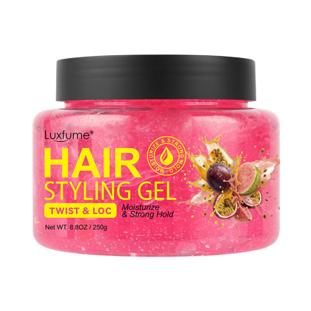 Luxfume Passion Fruit Dual Scent Hair Styling Gel Extra Strong Hold No Flaking Natural Organic Moisturizing Gel For Twist And Loc,oalen cosmetics