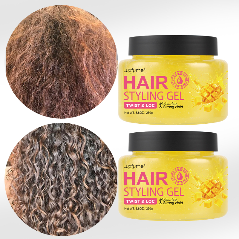 Luxfume Mango Scent Unisex Hair Styling Gel Extra Strong Hold No Flaking Moisturizing Gel For Twist Loc Texturizing Hair,MY SHOP
