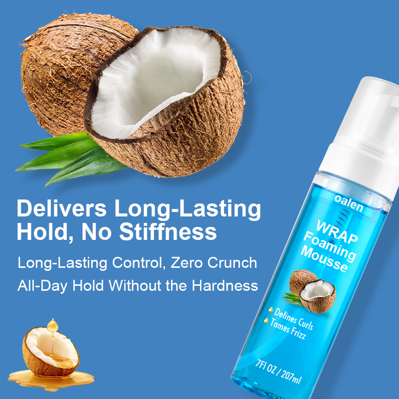 Control Hair Styling Foam Strong Hold Curly Wig Mousse Coconut Shea Oil Hair Mousse for Curls and Wave,MY SHOP