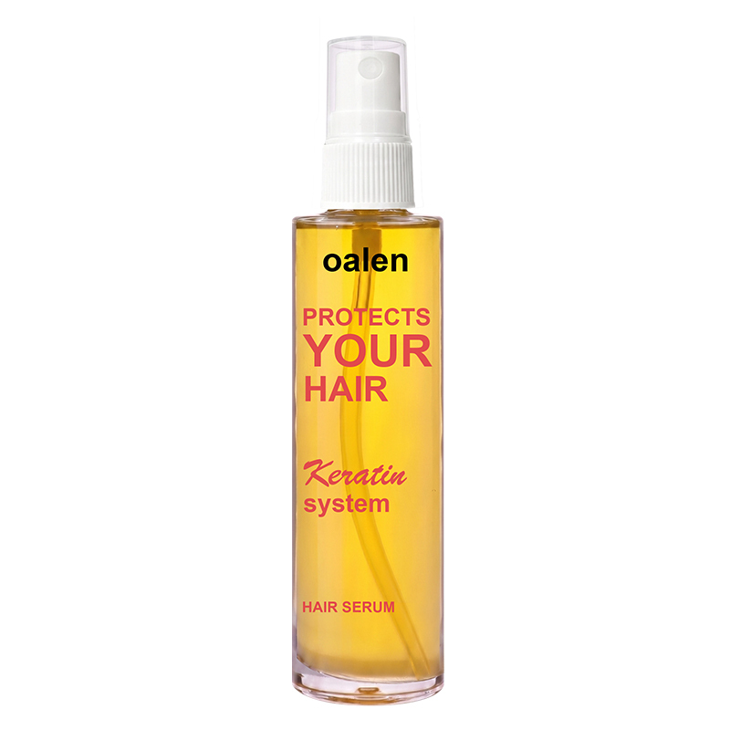 Oalen Repair Shine Keratin Hair Serum Spray Vitamin E Anti Frizz Heat Protection Leave in Smooth for Damaged Hair,oalen cosmetics