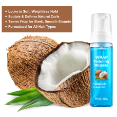 Coconut Shea Oil Hair Mousse Strong Hold Styling Foam Frizz Control for Curly Wig Curls and Wave Styling,MY SHOP