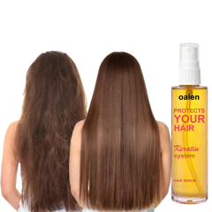 Oalen Repair Shine Keratin Hair Serum Spray Vitamin E Anti Frizz Heat Protection Leave in Smooth for Damaged Hair,oalen cosmetics