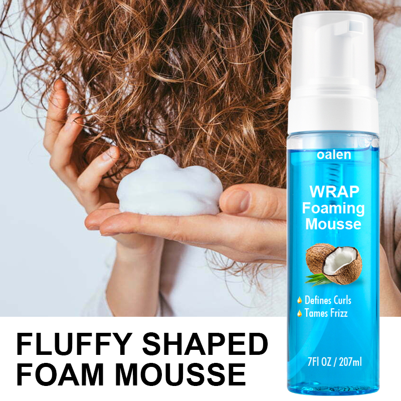 Coconut Shea Oil Hair Mousse Strong Hold Styling Foam Frizz Control for Curly Wig Curls and Wave Styling,MY SHOP