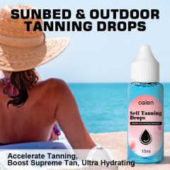 Oalen Private Label Sunless Self Tanner Drops Natural Dark Golden Tan Hydrating Moisturizing Self Tanning Drops for All Skin,oalen cosmetics