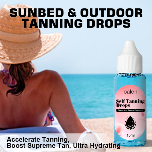 Oalen Private Label Sunless Self Tanner Drops Natural Dark Golden Tan Hydrating Moisturizing Self Tanning Drops for All Skin,oalen cosmetics
