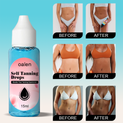 Oalen Private Label Sunless Self Tanner Drops Natural Dark Golden Tan Hydrating Moisturizing Self Tanning Drops for All Skin,oalen cosmetics