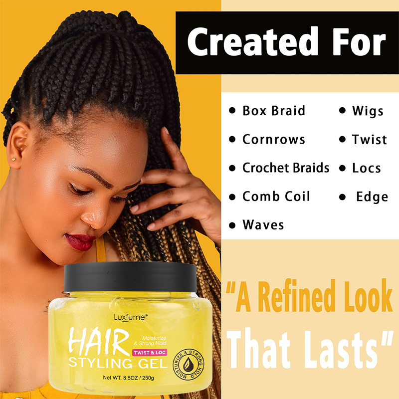 Private Labe Oalen Strong Hold Hair Styling Gel Long Lasting Neat Braid Twist Loc Braiding Gel for Hair Styling,oalen cosmetics