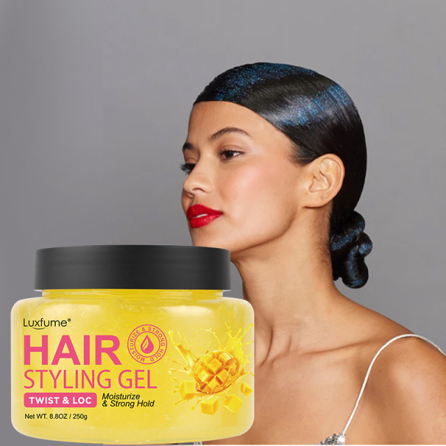 Luxfume Hair Styling Gel Strong Hold Long Lasting Twist Loc Braiding Moisturizing Neat Hair Gel,oalen cosmetics