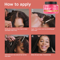 Luxfume Wholesale Hard Holding Hair Gel Extreme Strong Hold Non Flaking Braiding Gel for All Hair Types,oalen cosmetics