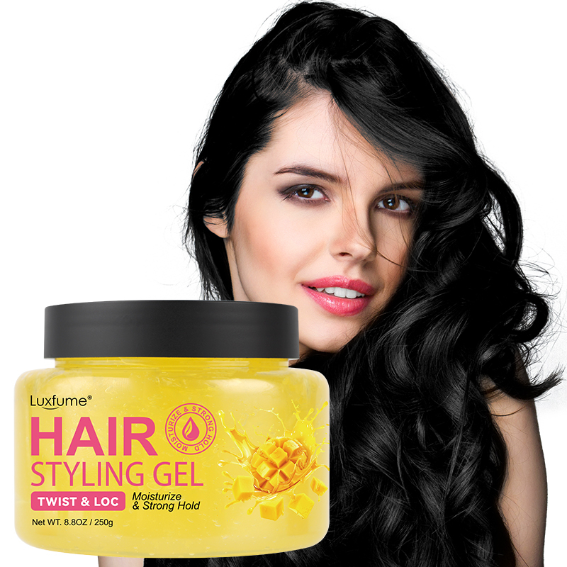 Luxfume Hair Styling Gel Strong Hold Long Lasting Twist Loc Braiding Moisturizing Neat Hair Gel,oalen cosmetics