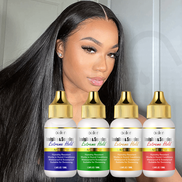 Clear Lace Glue Adhesive Latex Free Hair Lace Glue Waterproof Extra Hold for Wig Lace Wigs,oalen cosmetics