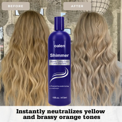 Private Label Oalen Purple Toning Color Lock Shampoo Brighten Cool Tone for Bleached Blonde and Grey Hair,oalen cosmetics