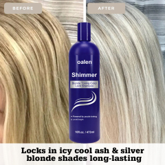 Private Label Oalen Purple Toning Color Lock Shampoo Brighten Cool Tone for Bleached Blonde and Grey Hair,oalen cosmetics