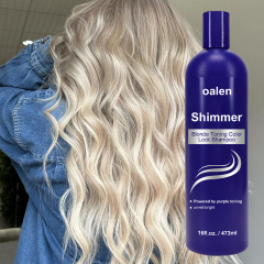 Private Label Oalen Purple Toning Color Lock Shampoo Brighten Cool Tone for Bleached Blonde and Grey Hair,oalen cosmetics