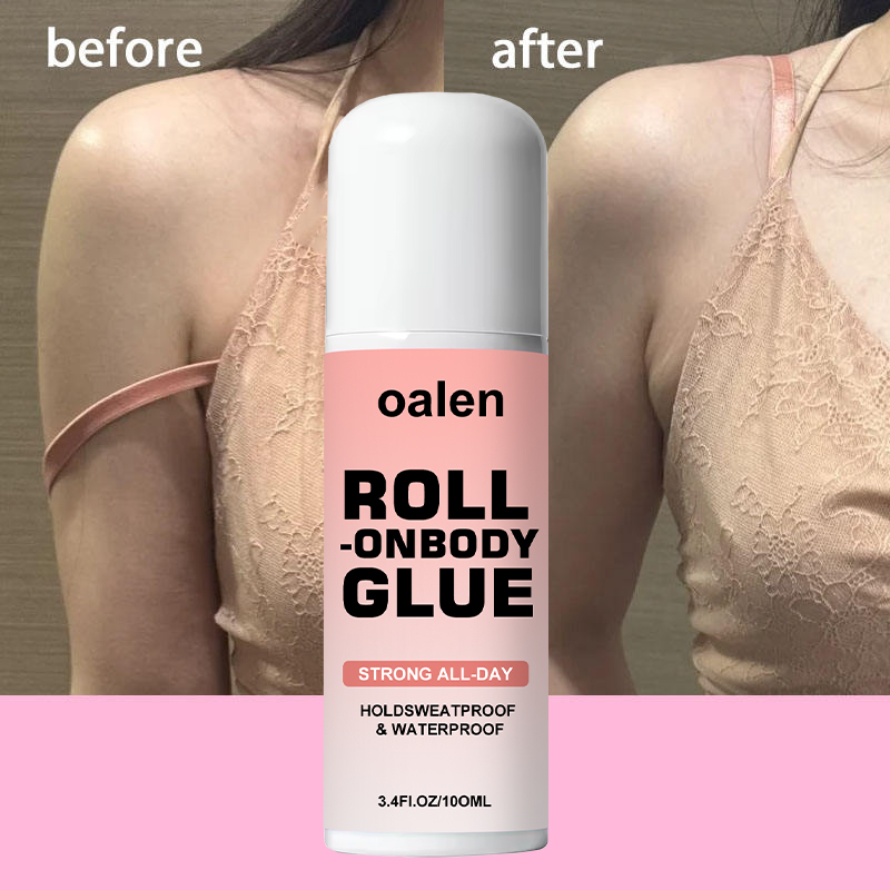 Oalen Long Lasting Roll on Body Adhesive Waterproof Sweat Resistant Non Irritating Skin Friendly Body Glue for Daily Use,oalen cosmetics