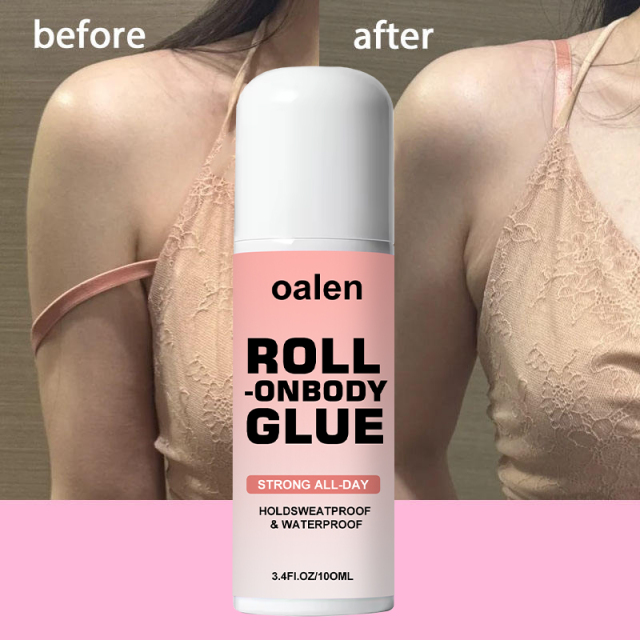 Oalen Long Lasting Roll on Body Adhesive Waterproof Sweat Resistant Non Irritating Skin Friendly Body Glue for Daily Use,oalen cosmetics