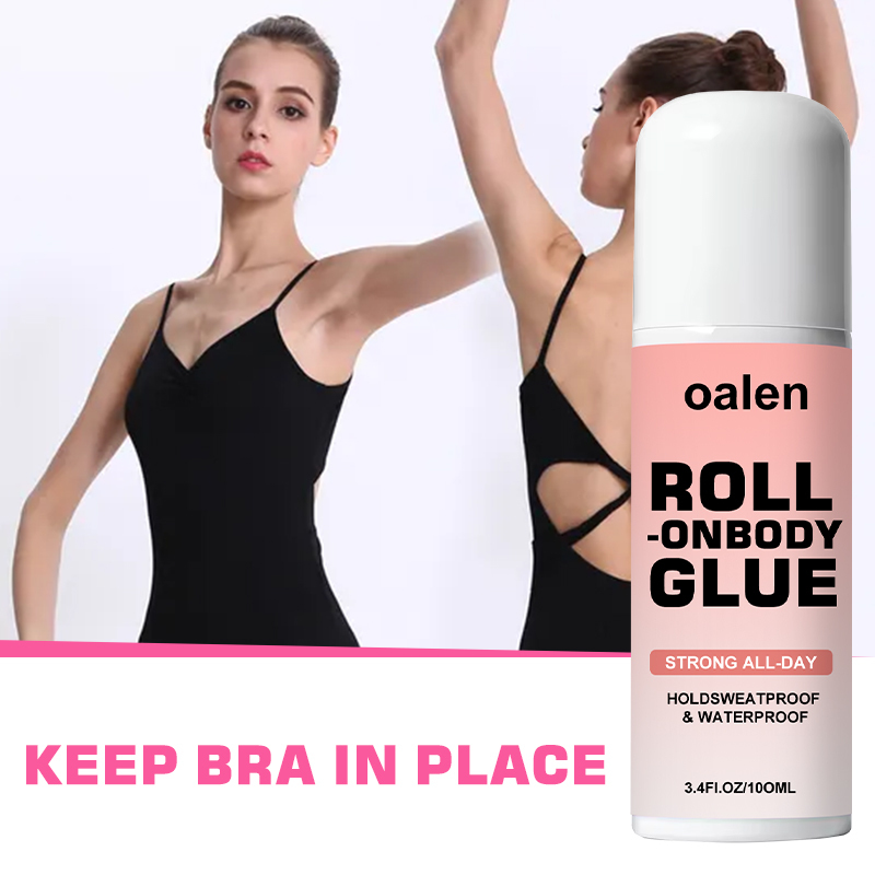 Oalen Long Lasting Roll on Body Adhesive Waterproof Sweat Resistant Non Irritating Skin Friendly Body Glue for Daily Use,oalen cosmetics