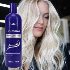 Private Label Oalen Purple Toning Color Lock Shampoo Brighten Cool Tone for Bleached Blonde and Grey Hair,oalen cosmetics