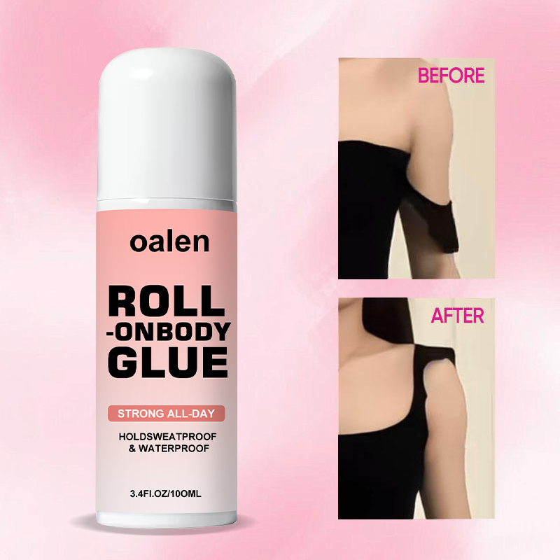 Oalen Long Lasting Roll on Body Adhesive Waterproof Sweat Resistant Non Irritating Skin Friendly Body Glue for Daily Use,oalen cosmetics