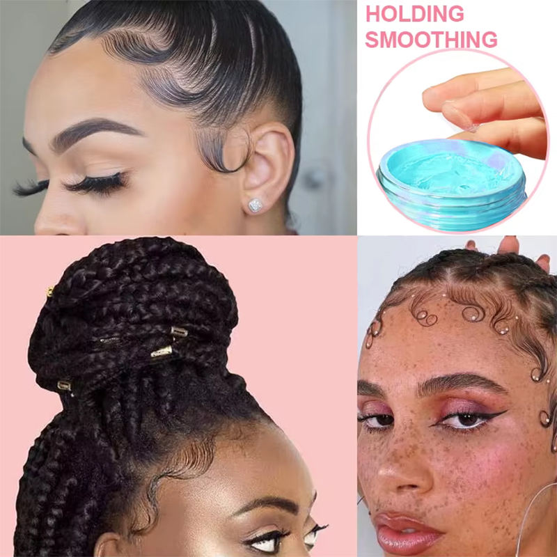 Organic Vegan Hair Styling Wax Alcohol-Free Cream for Braids Gel Twists Edges for Dry Hair and Edge Control,oalen cosmetics