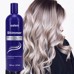 Luxfume Blue Color Toner Shampoo for Blonde Silver Grey Hair Remove Yellow Brass Enhance Cool Silver Blonde Tone,oalen cosmetics