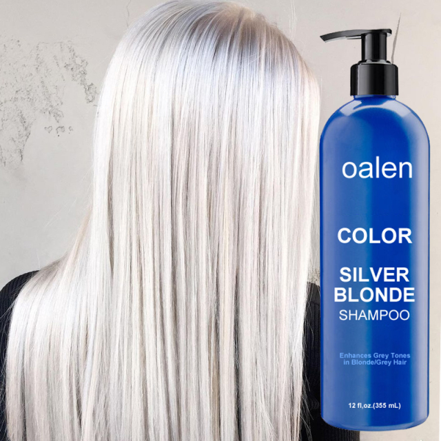 Luxfume Blue Color Toner Shampoo for Blonde Silver Grey Hair Remove Yellow Brass Enhance Cool Silver Blonde Tone,oalen cosmetics