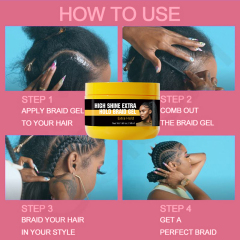 Private Label Braiding Gel Moisturizing Loc Gel Anti Itch Cool Scalp Braid Gel Extra Hold for Twists Styling Braid Kits,oalen cosmetics