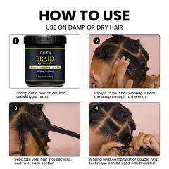 STYLE Extreme Hold Pomade, Best Organic Smoothing & Moisturizing Braid Gel – No Flaking, No Drying, All-Day Firm Hold,oalen cosmetics