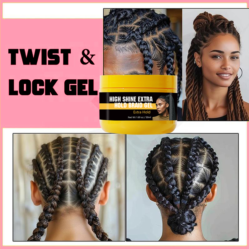 Private Label Braiding Gel Moisturizing Loc Gel Anti Itch Cool Scalp Braid Gel Extra Hold for Twists Styling Braid Kits,oalen cosmetics