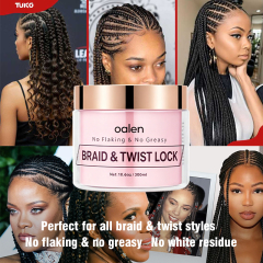 Vegan Tea Tree Extreme Hold Braiding Gel Smooths Tames Frizz for Locks Twists Cornrows,oalen cosmetics