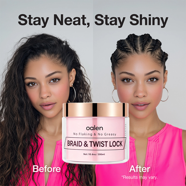 Vegan Tea Tree Extreme Hold Braiding Gel Smooths Tames Frizz for Locks Twists Cornrows,oalen cosmetics