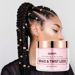 Vegan Tea Tree Extreme Hold Braiding Gel Smooths Tames Frizz for Locks Twists Cornrows,oalen cosmetics