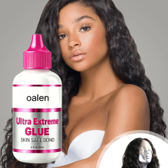 Clear Invisible 2oz Lace Wig Adhesive Private Label Waterproof Sweat Resistant Quick Dry Strong Hold Glue for Daily Wig Wear,oalen cosmetics