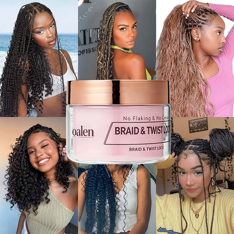 Private Label Organic Vegan Tea Tree Extreme Hold Braiding Gel Smooths Tames Frizz Hair Locks Twists,oalen cosmetics
