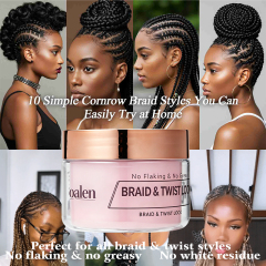 Private Label Organic Vegan Tea Tree Extreme Hold Braiding Gel Smooths Tames Frizz Hair Locks Twists,oalen cosmetics