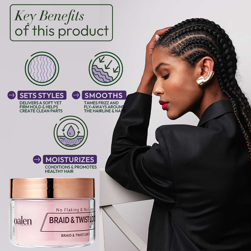 Private Label Organic Vegan Tea Tree Extreme Hold Braiding Gel Smooths Tames Frizz Hair Locks Twists,oalen cosmetics
